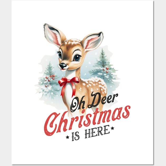 Oh Deer, Christmas is here! Wall Art by NotUrOrdinaryDesign